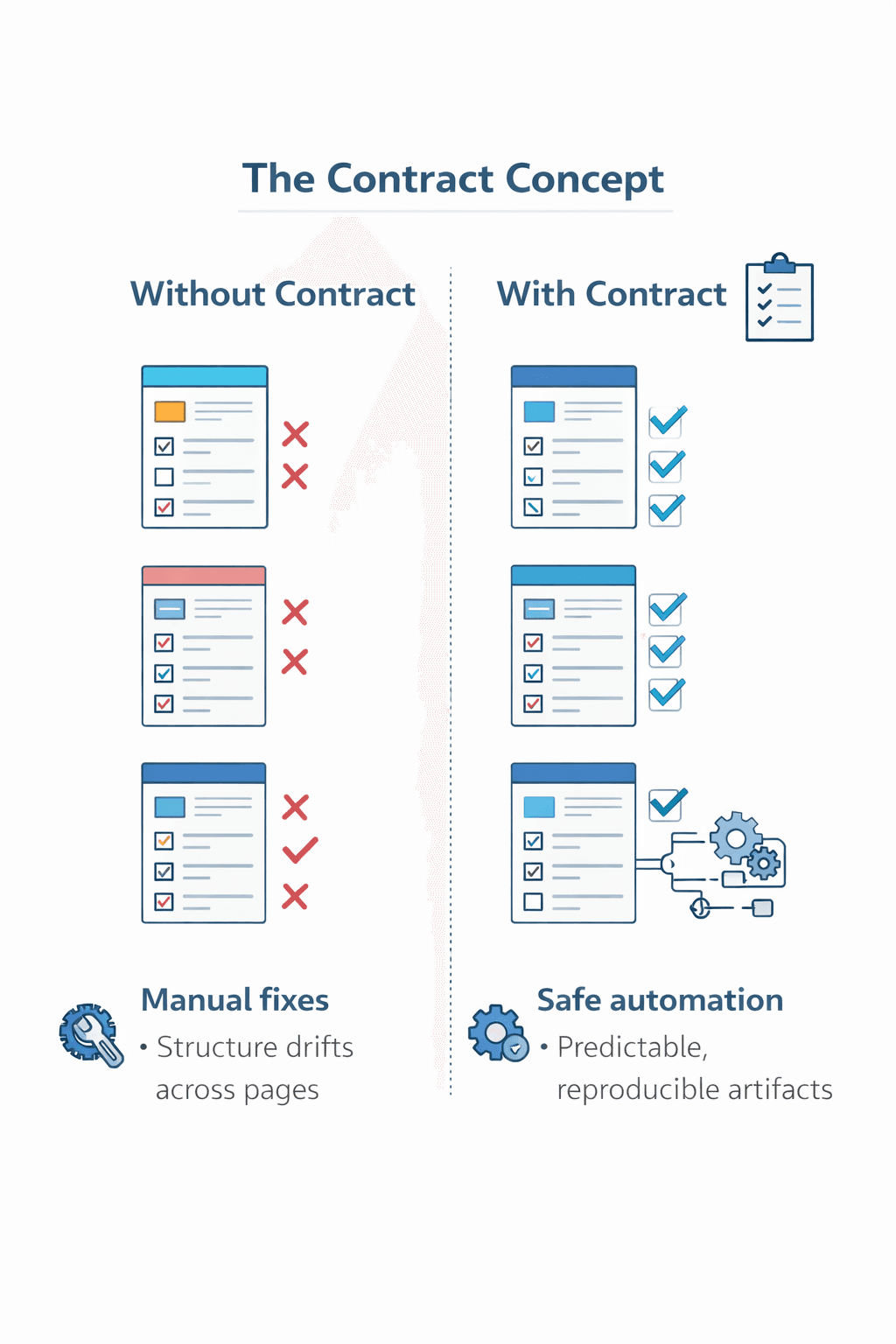 Without contract vs with contract comparison